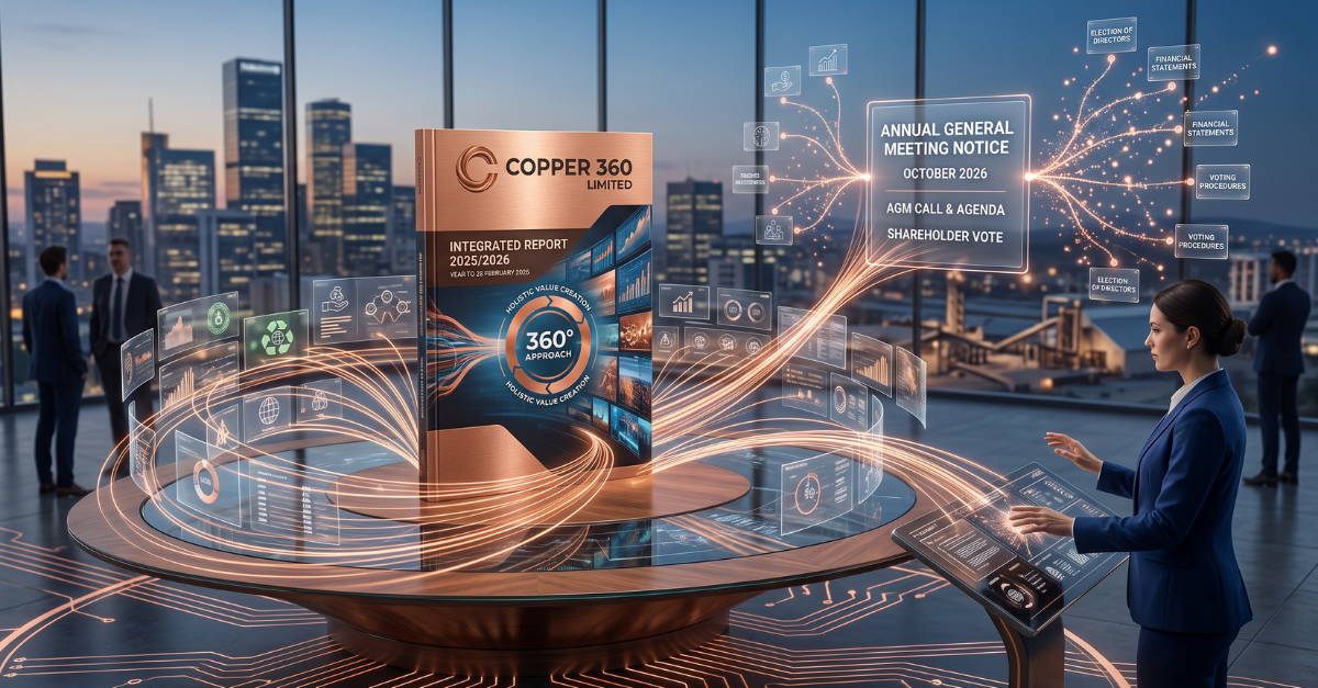 Copper 360 Limited releases integrated report for year to 28 February 2026 and calls AGM