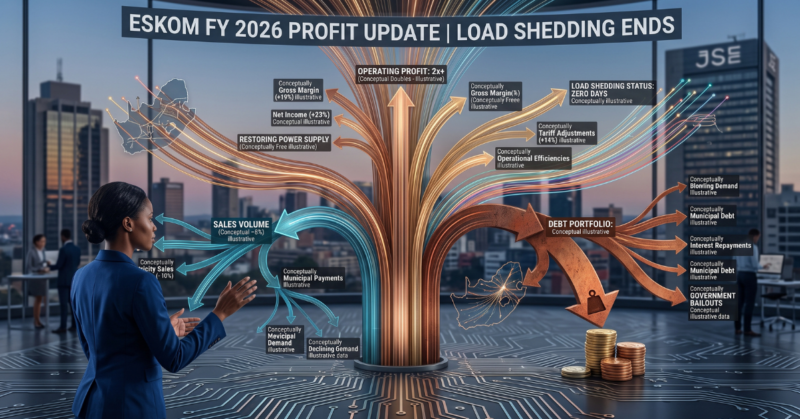 Eskom profit more than doubles as load shedding ends, but sales fall and debt linger