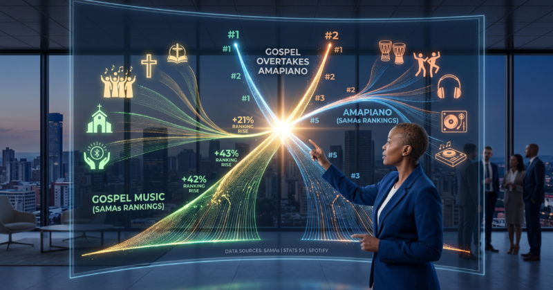 Gospel music overtakes Amapiano in SAMAs rankings, Stats SA and Spotify data show