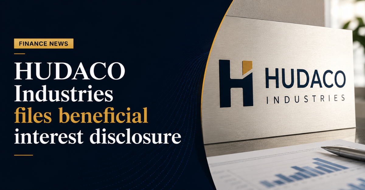 HUDACO Industries files beneficial interest disclosure