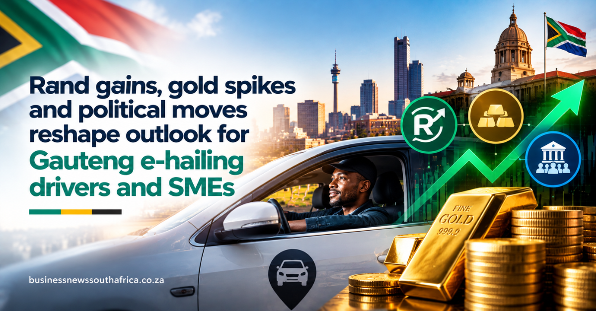 Rand gains, gold spikes and political moves reshape outlook for Gauteng e-hailing drivers and SMEs
