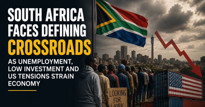 South Africa faces defining crossroads as unemployment, low investment and US tensions strain economy