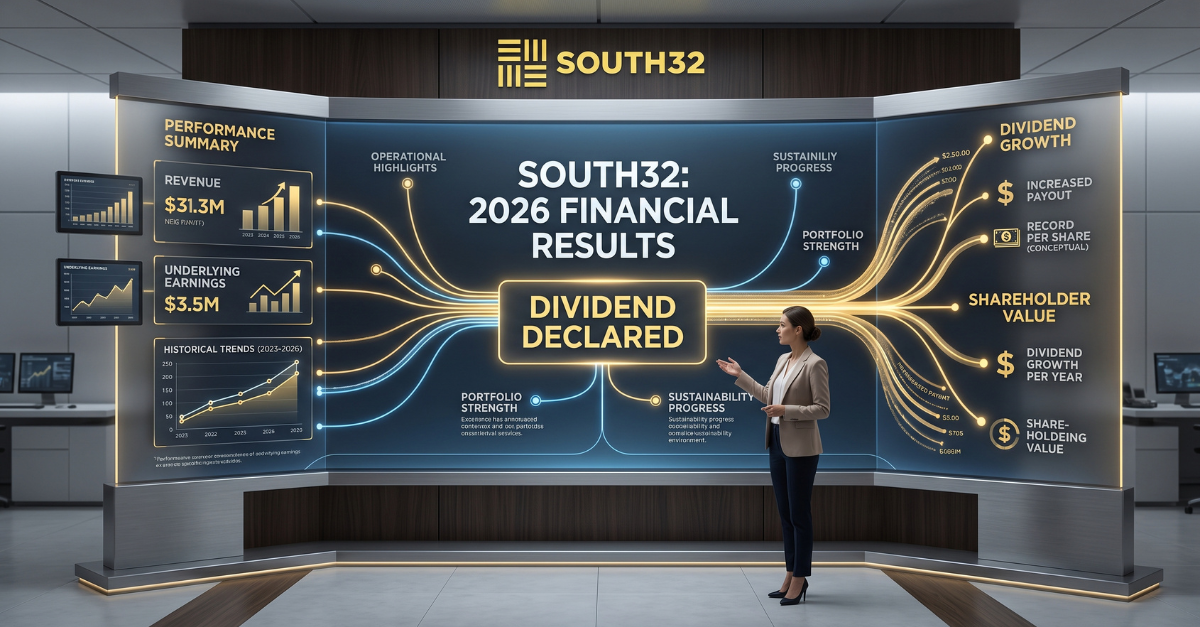 South32 releases 2026 financial results and declares dividend