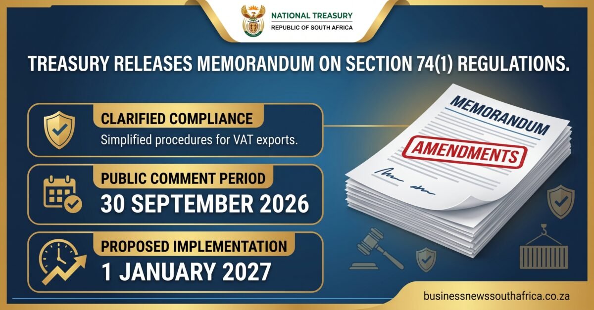 Treasury releases memorandum on amendments to Section 74(1) regulations