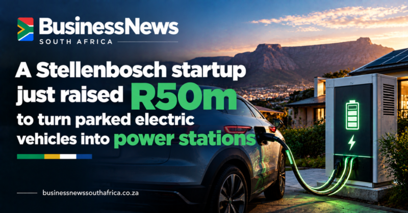 A Stellenbosch startup just raised R50m to turn parked electric vehicles into power stations