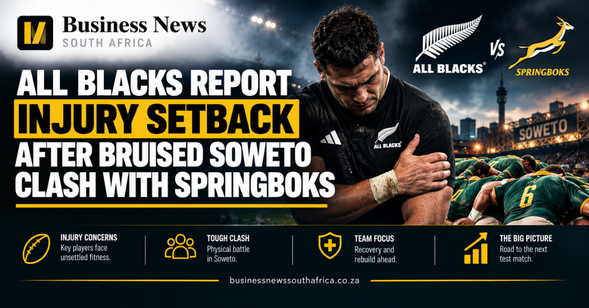 All Blacks report injury setback after bruised Soweto clash with Springboks