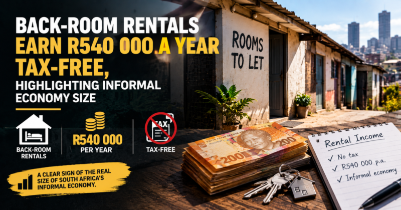 Township back rooms earn R540 000 a year with no tax paid, says informal economy expert