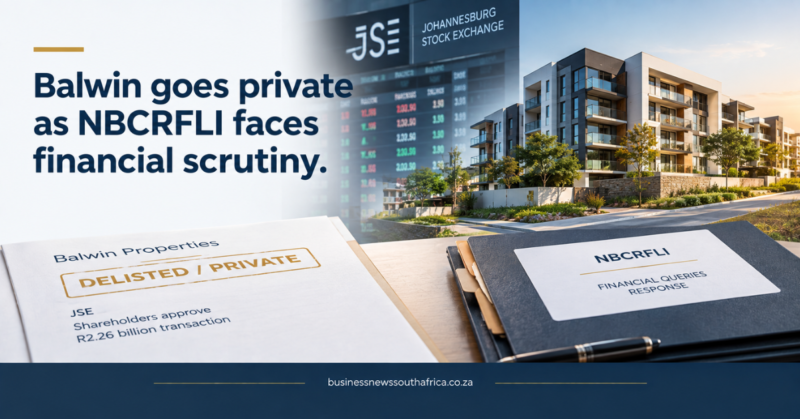 Balwin Properties exits JSE as NBCRFLI answers financial queries