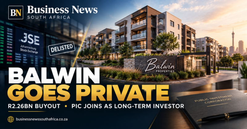 Balwin Properties goes private after R2.26bn buyout, PIC joins as long-term investor