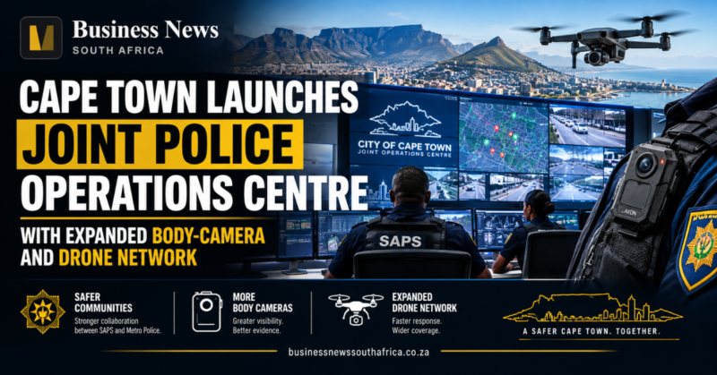 Cape Town launches joint police operations centre with expanded body-camera and drone network