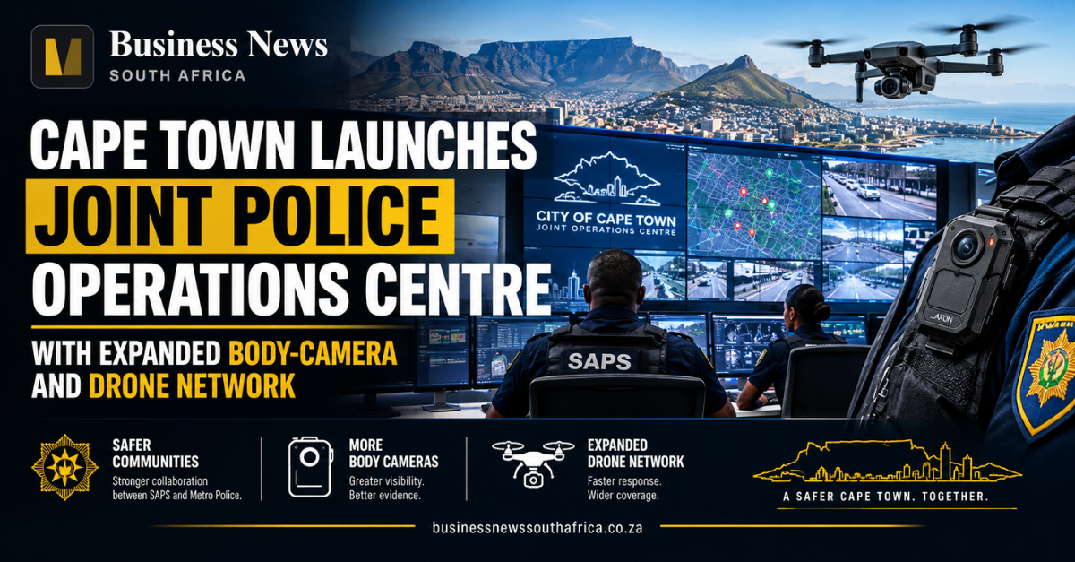 Cape Town launches joint police operations centre with expanded body-camera and drone network