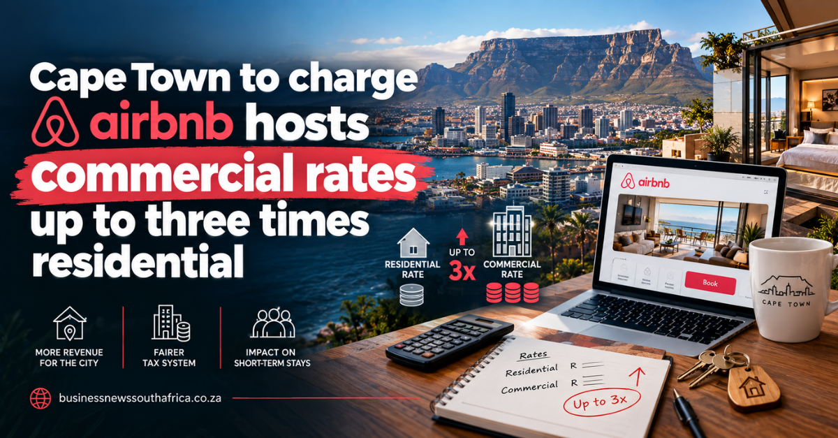 Cape Town to charge Airbnb hosts commercial rates up to three times residential