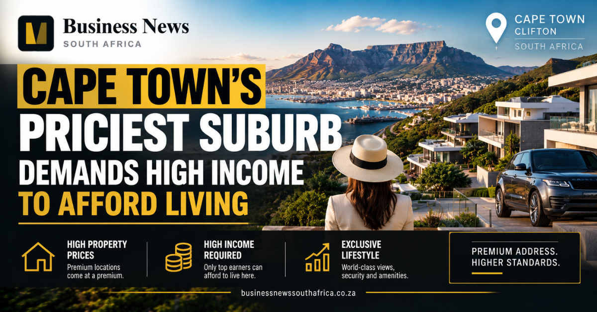 Cape Town’s priciest suburb demands high income to afford living