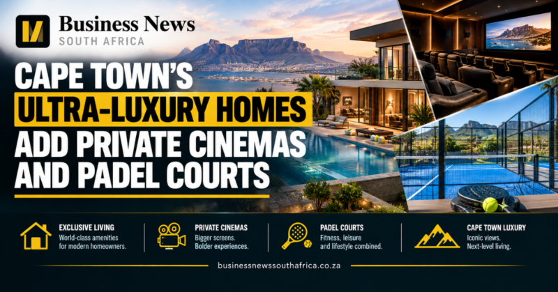 Cape Town’s ultra-luxury homes add private cinemas and padel courts