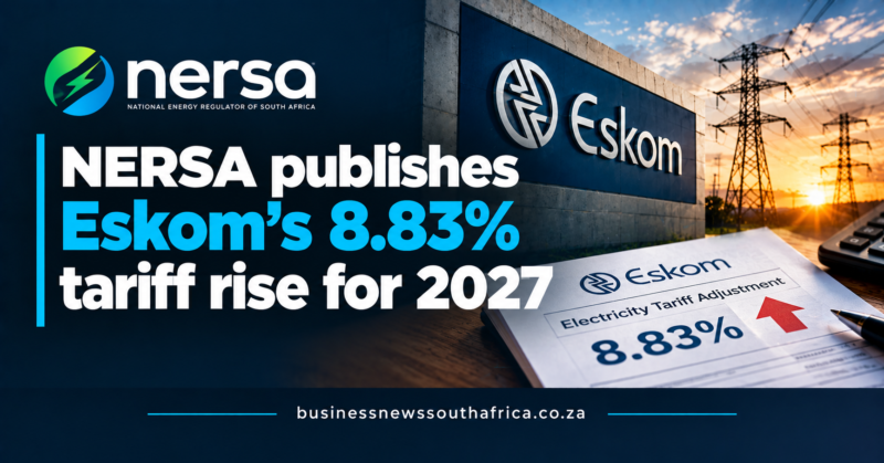 NERSA publishes Eskom’s 8.83% tariff rise for 2027
