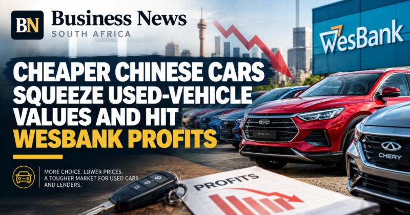 Cheaper Chinese cars squeeze used-vehicle values and hit WesBank profits