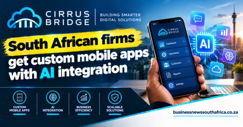 Cirrus Bridge offers South African firms custom mobile apps with AI integration