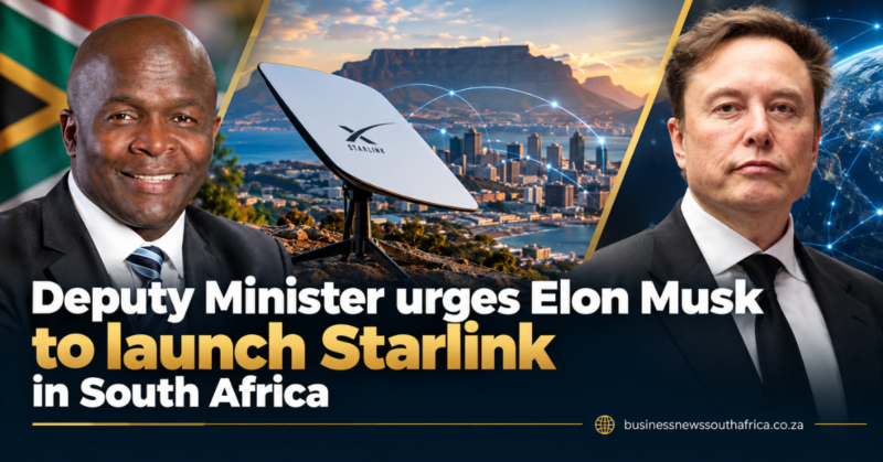 Deputy Minister urges Elon Musk to launch Starlink in South Africa