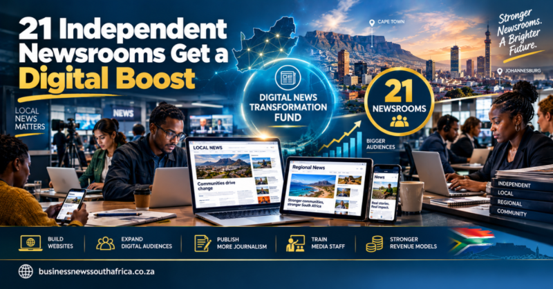 Digital News Transformation Fund lifts 21 independent South African newsrooms