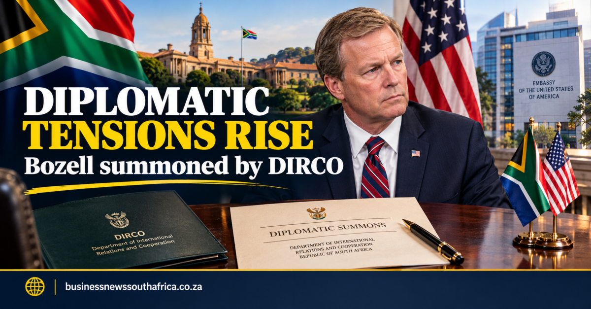 US ambassador Bozell summoned by DIRCO over diplomatic criticism