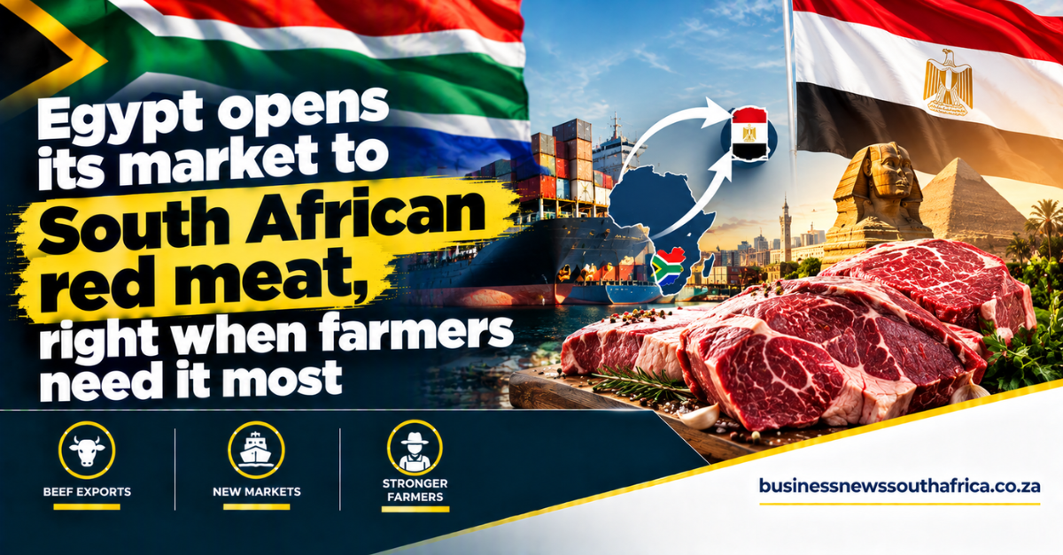 Egypt opens its market to South African red meat, right when farmers need it most