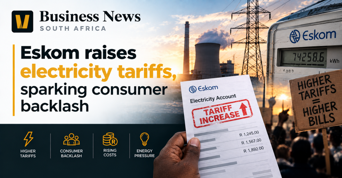 Eskom raises electricity tariffs, sparking consumer backlash
