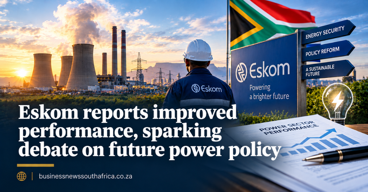 Eskom reports improved performance, sparking debate on future power policy