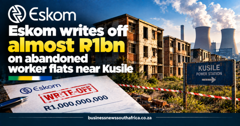 Eskom writes off almost R1bn on abandoned worker flats near Kusile