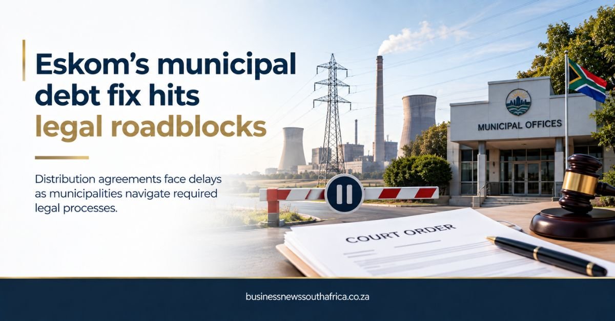 Eskom’s municipal debt plan stalls as legal hurdles delay agreements