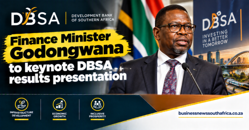Finance Minister Godongwana to keynote DBSA results presentation