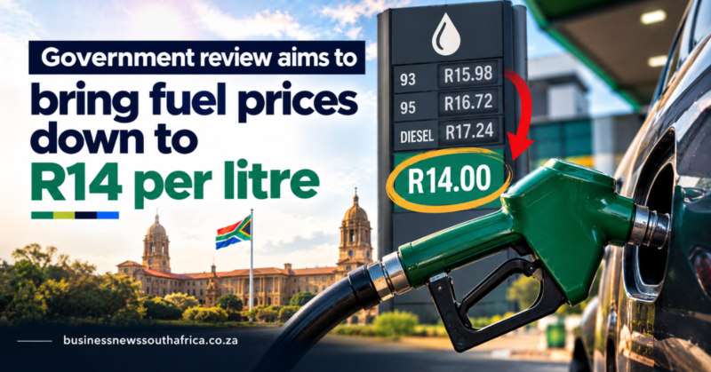 Government review aims to bring South African fuel prices down to R14 per litre