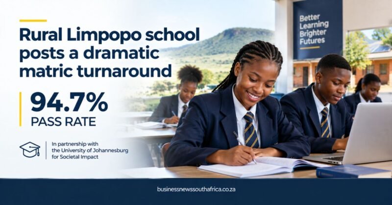 Hanyani Secondary School lifts matric pass rate to 94.7% after UJ partnership