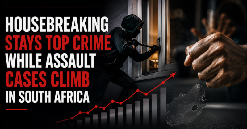 Housebreaking stays top crime while assault cases climb in South Africa