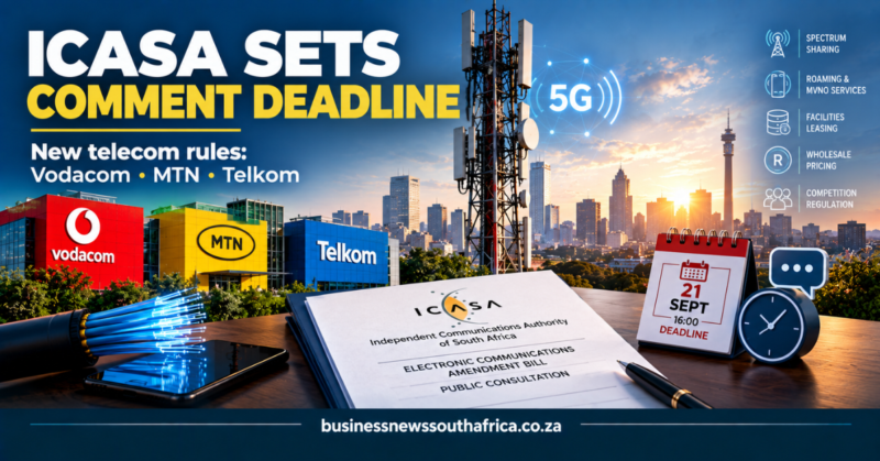 ICASA sets comment deadline on new telecom rules affecting Vodacom, MTN and Telkom