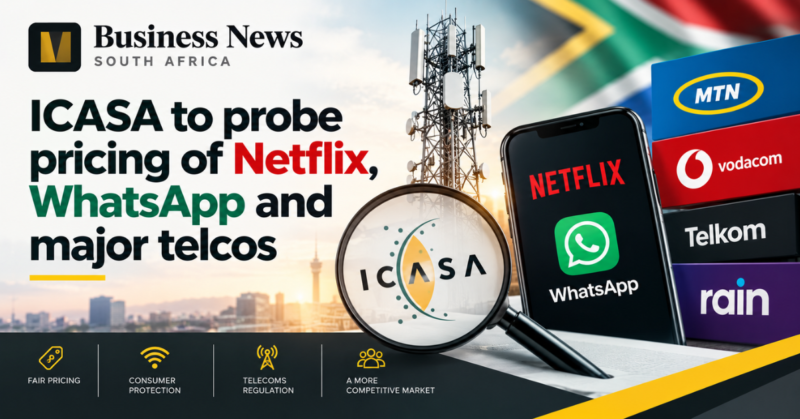 ICASA to probe pricing of Netflix, WhatsApp and major telcos