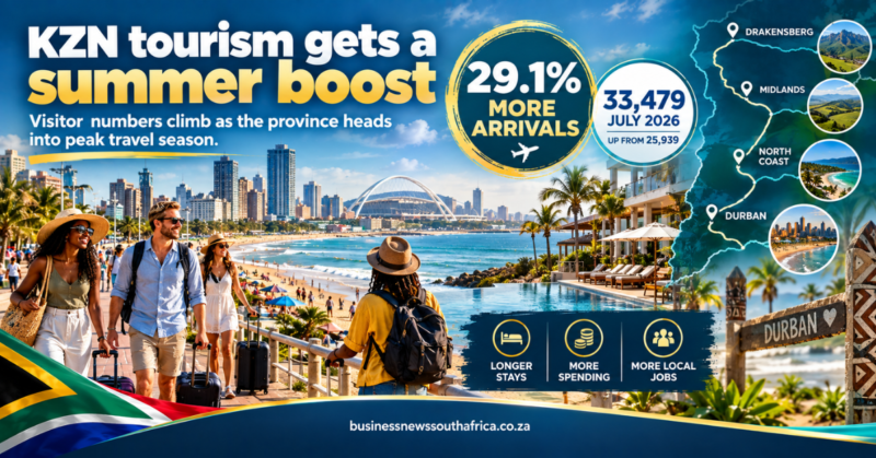 KwaZulu-Natal sees surge in tourist arrivals ahead of summer