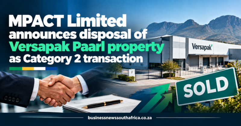 MPACT Limited announces disposal of Versapak Paarl property as Category 2 transaction