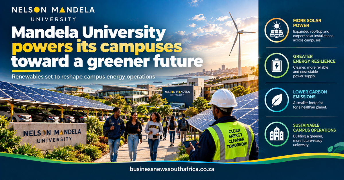 Mandela University announces shift to renewable energy for campus operations