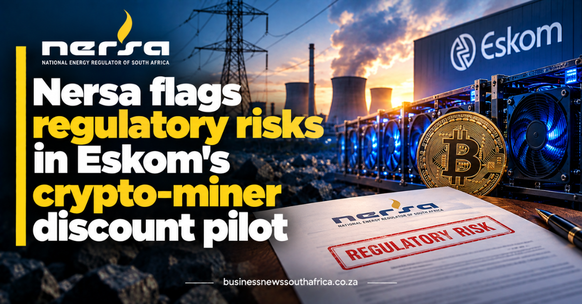 Nersa flags regulatory risks in Eskom’s crypto-miner discount pilot