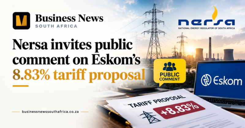 Nersa invites public comment on Eskom’s 8.83% tariff proposal