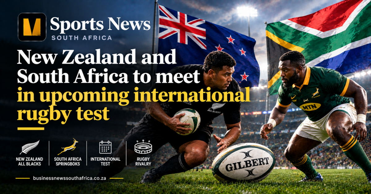 New Zealand and South Africa to meet in upcoming international rugby test
