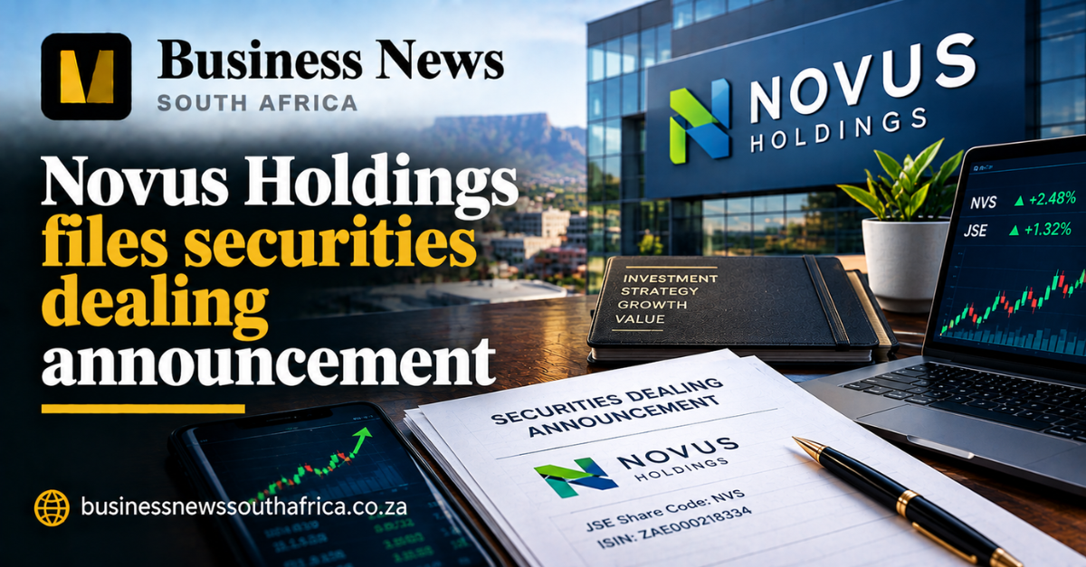 Novus Holdings files securities dealing announcement