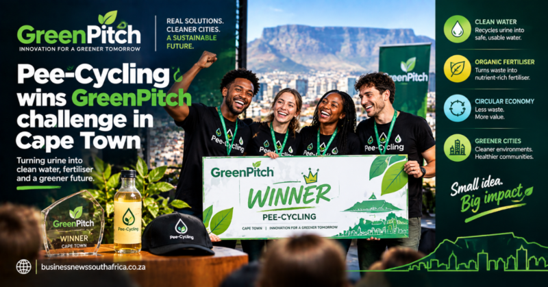 Pee-Cycling wins GreenPitch challenge in Cape Town