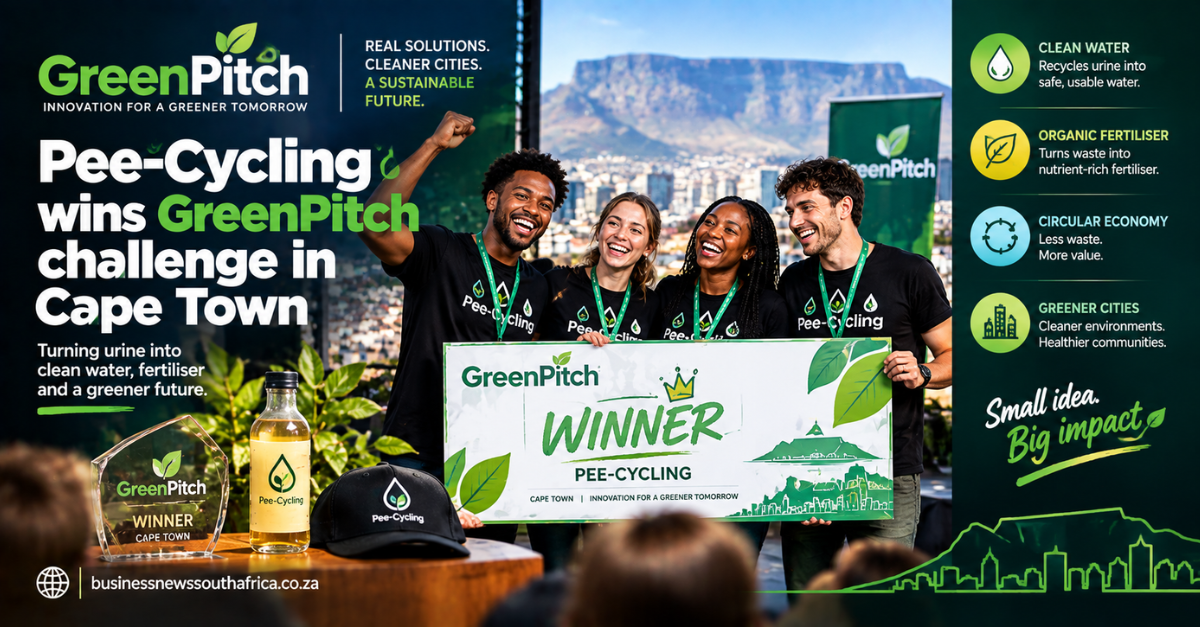 Pee-Cycling wins GreenPitch challenge in Cape Town