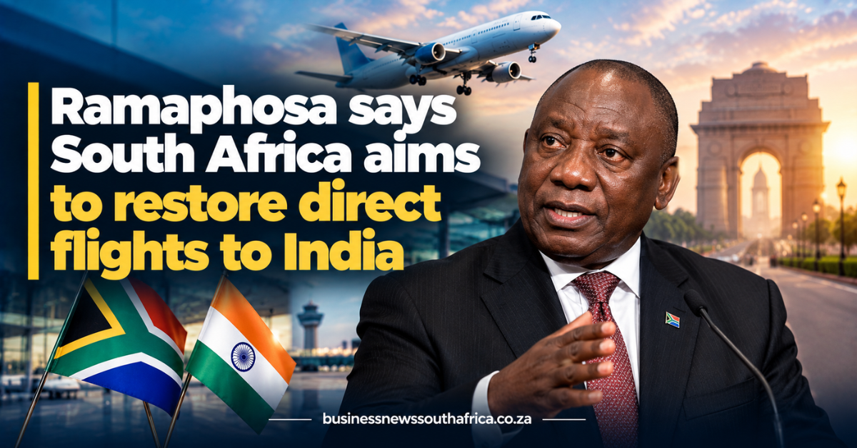 Ramaphosa says South Africa aims to restore direct flights to India