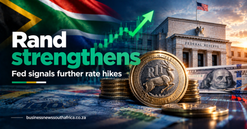 Rand Strengthens After Fed Hints at Further Rate Hikes