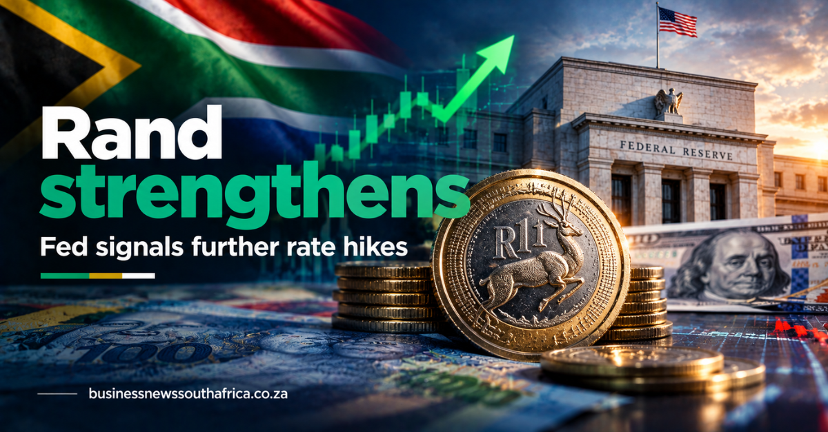 Rand Strengthens After Fed Hints at Further Rate Hikes