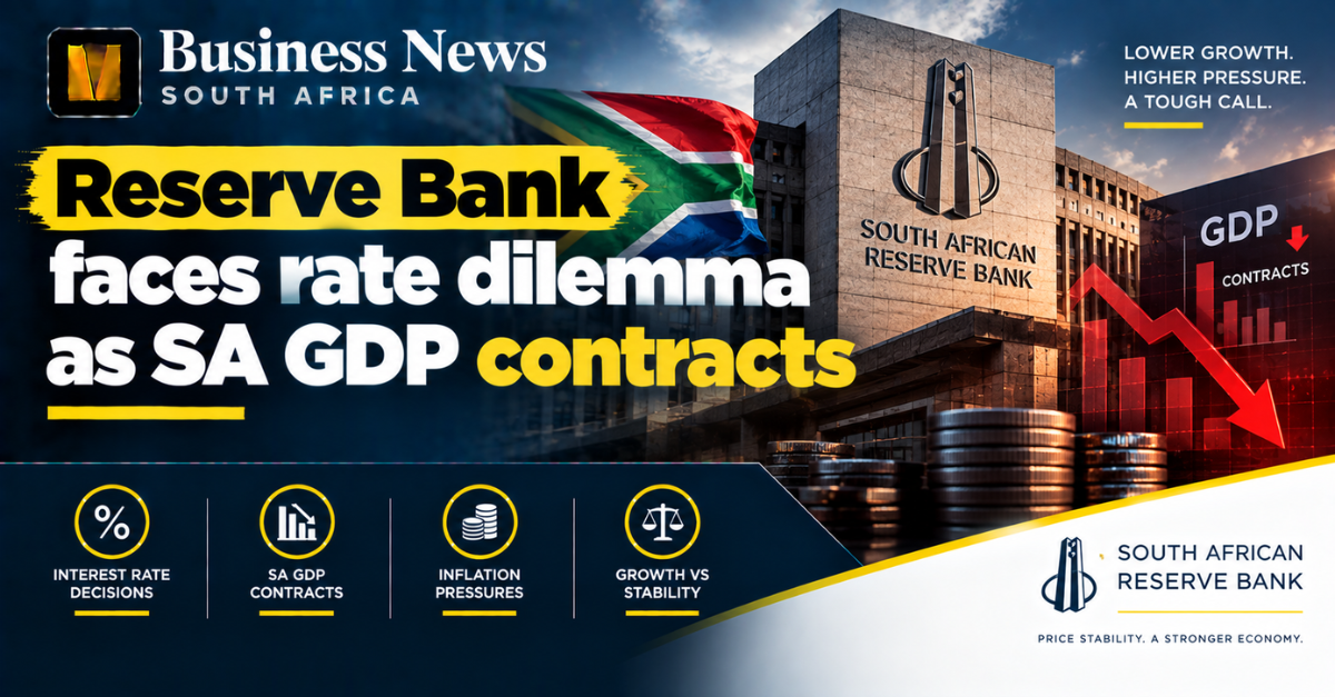 Reserve Bank faces rate dilemma as SA GDP contracts