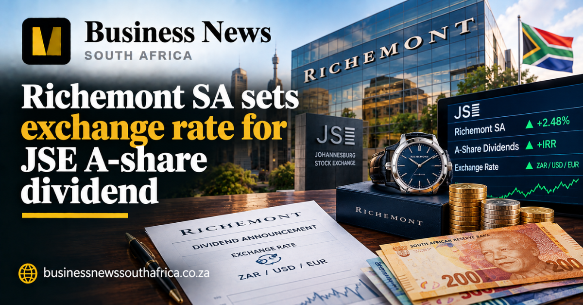 Richemont SA sets exchange rate for JSE A-share dividend