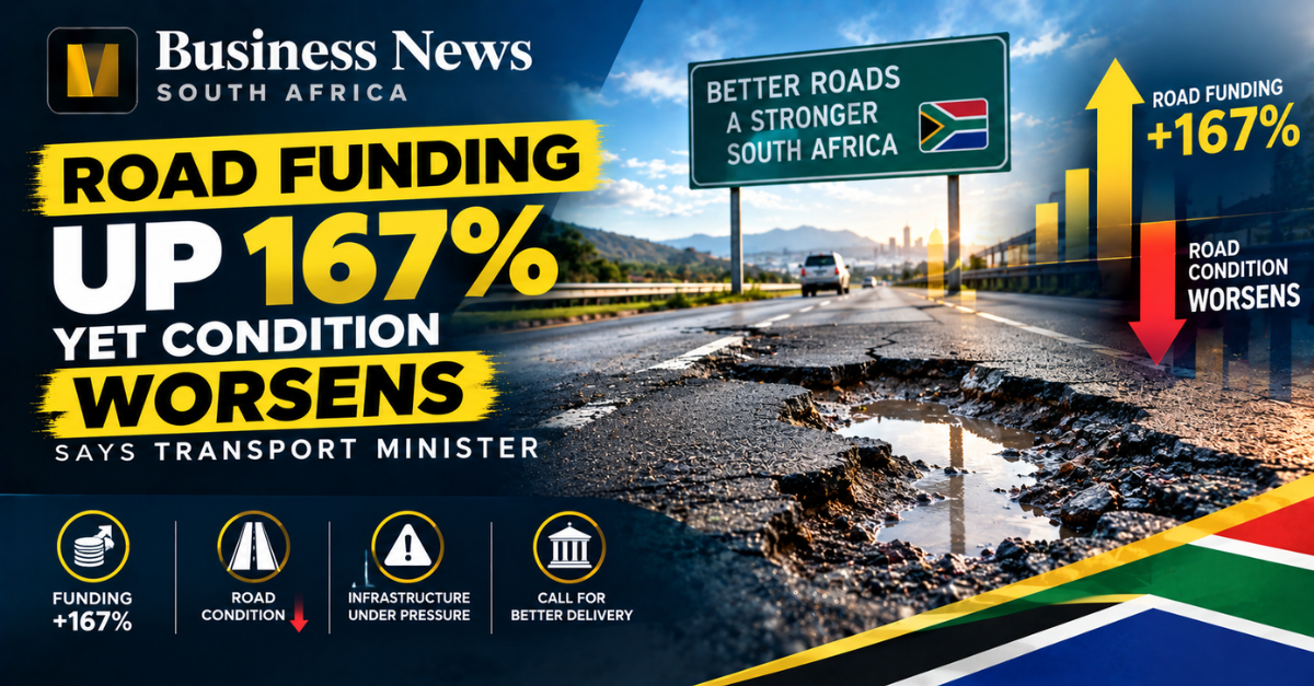 Road funding up 167% yet condition worsens, says Transport Minister